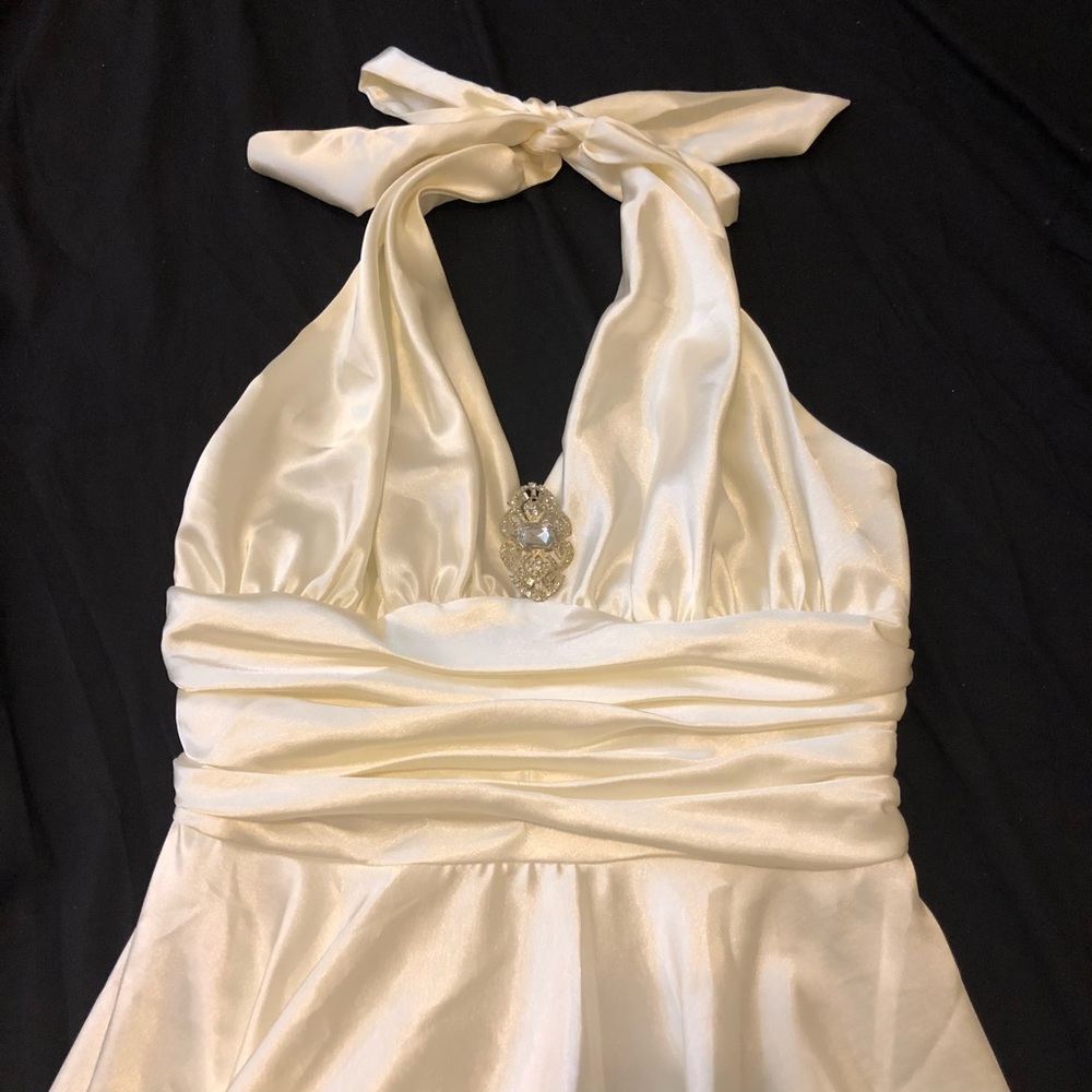 White halter dress